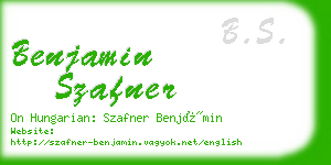 benjamin szafner business card